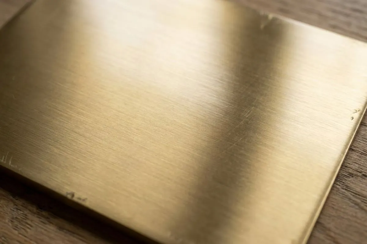 Brushed brass surface