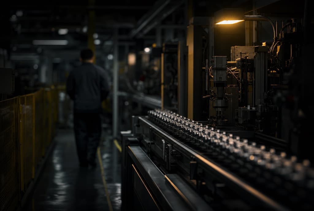 Factory production line during an on-site audit